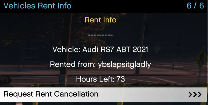 Here you can request to cancel the rent