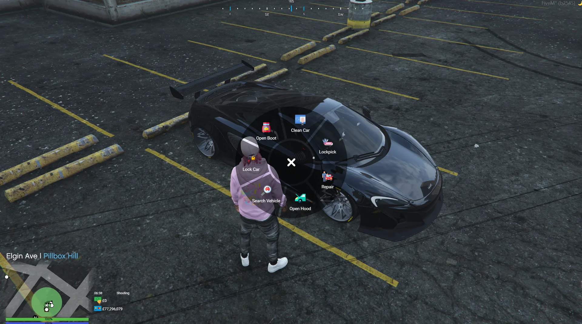 Vehicle Interaction Menu